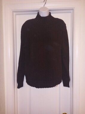 Brandini Le Collezioni Chunky Cotton Turtleneck Sweater